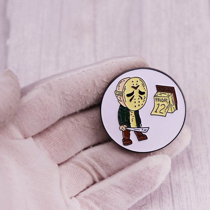 AD1736 Horor Film Emajl Broš za igle za šešire Metalni ženski broševi na odjeći Značka za ruksak Nakit Dodaci