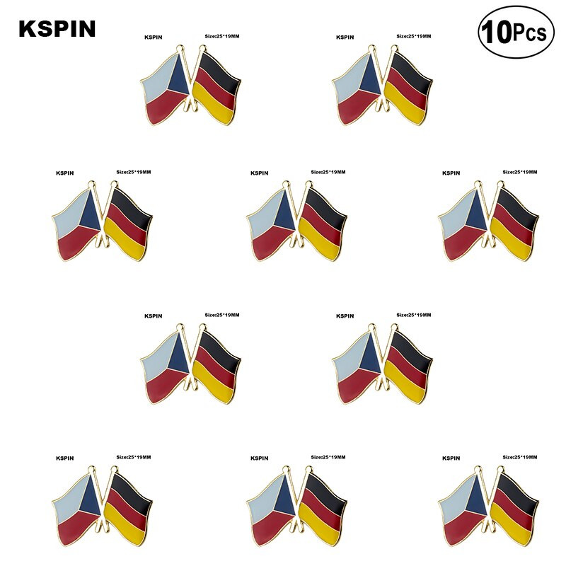 10 tk palju Tšehhi Vabariik ja Ukraina Sõprus Reväärinõel Lipumärk Pross Nõelad Märgid 10 Tk palju