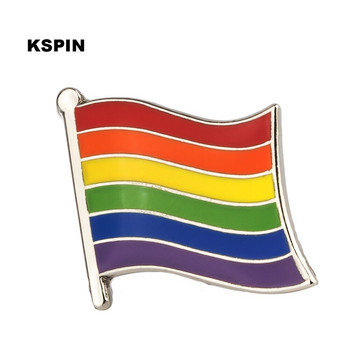 300 τμχ πολλά Μεταλλική καρφίτσα Transgender Flag Pride Σετ κονκάρδας Τετράγωνα κουμπιά για ρούχα XY0325