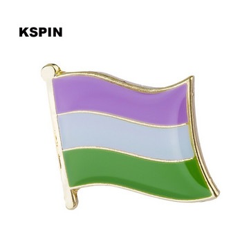 300 τμχ πολλά Μεταλλική καρφίτσα Transgender Flag Pride Σετ κονκάρδας Τετράγωνα κουμπιά για ρούχα XY0325