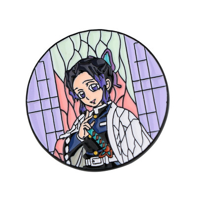 AD1134 Patchfan Anime Demon Slayer Couple Μεταλλικές καρφίτσες Καρφίτσες από σμάλτο για γυναίκες Ανδρικές καρφίτσες με πέτο σακίδιο σακίδιο τζιν καρφίτσα