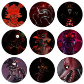 58 mm Smiješne Fnaf plišane lisice ikone Igle Dekoracija znački Broševi Metalne značke za odjeću Dekoracija ruksaka