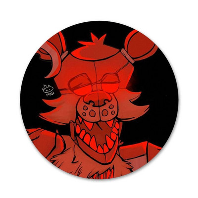 58 mm Smiješne Fnaf plišane lisice ikone Igle Dekoracija znački Broševi Metalne značke za odjeću Dekoracija ruksaka