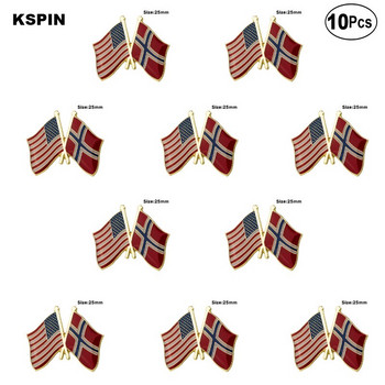 10 бр. много игли за ревери на САЩ и Тайланд, значки с флагове, брошки, игли, значки