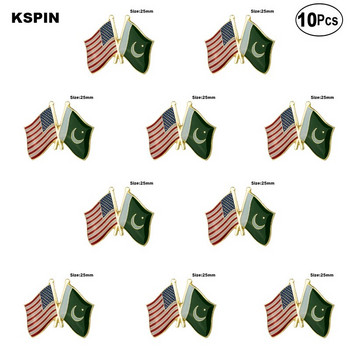 10 Pcs a Lot USA & Thailand Lapel Pin Σημαία Σήματα καρφίτσας καρφίτσες