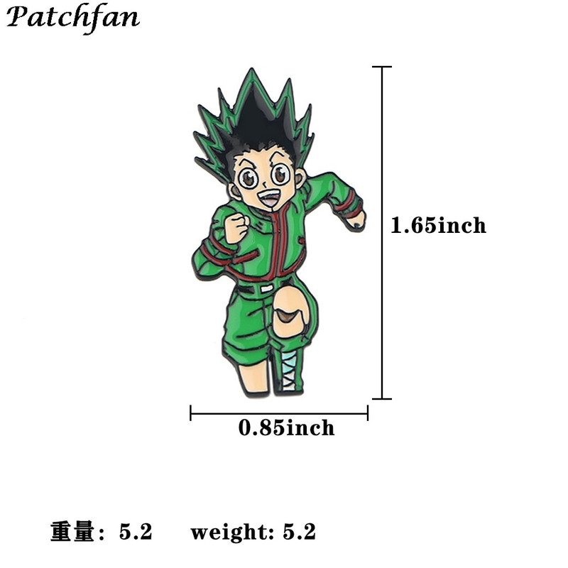 AD372 Patchfan emajlirane igle Anime broševi igle za revere Torba za košulju Bedž Nakit Poklon