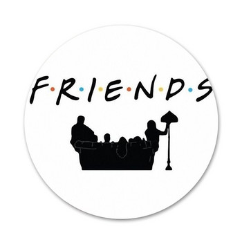 Friends Together Icons Καρφίτσες Διακοσμητικό σήμα Καρφίτσες Μεταλλικές κονκάρδες για ρούχα Διακόσμηση σακιδίου πλάτης 58mm