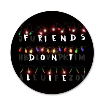 Friends Together Icons Καρφίτσες Διακοσμητικό σήμα Καρφίτσες Μεταλλικές κονκάρδες για ρούχα Διακόσμηση σακιδίου πλάτης 58mm