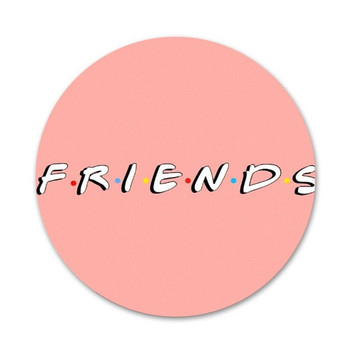 Friends Together Icons Καρφίτσες Διακοσμητικό σήμα Καρφίτσες Μεταλλικές κονκάρδες για ρούχα Διακόσμηση σακιδίου πλάτης 58mm