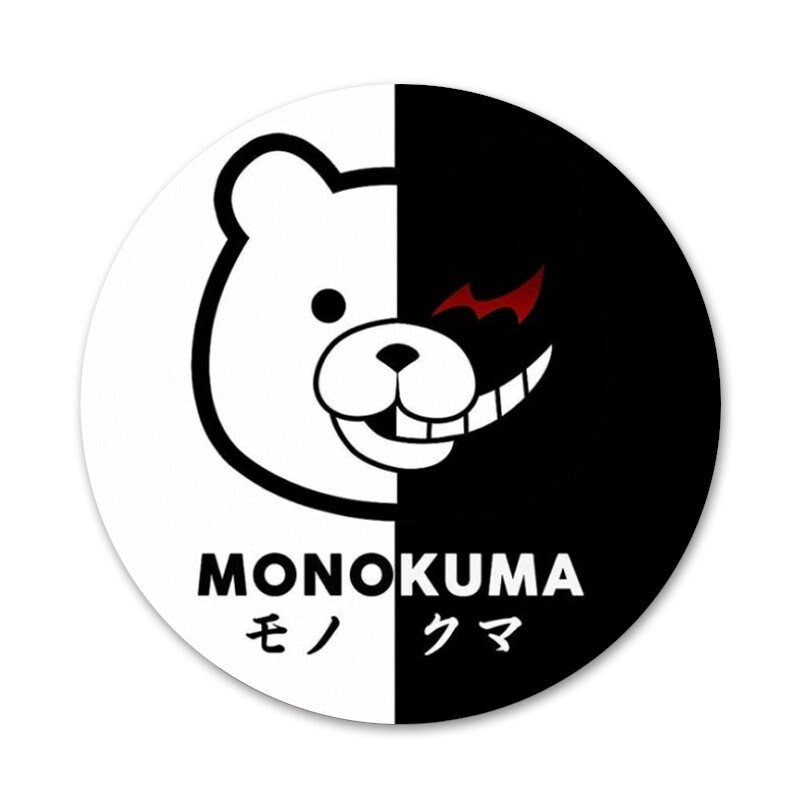 58mm armas Kumamon Danganronpa Monokuma ikoonid nööpnõelad märgi kaunistus prossid metallist märgid riiete jaoks seljakoti kaunistus