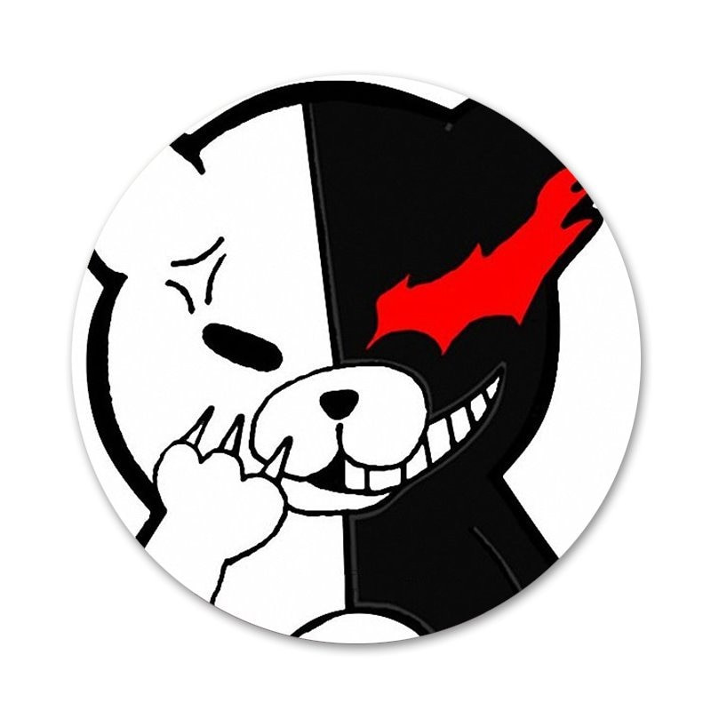 58mm armas Kumamon Danganronpa Monokuma ikoonid nööpnõelad märgi kaunistus prossid metallist märgid riiete jaoks seljakoti kaunistus
