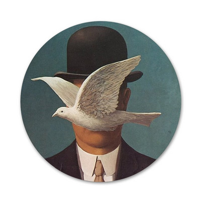 Rene Magritte Badge Καρφίτσα Καρφίτσα Αξεσουάρ για Ρούχα Σακίδιο πλάτης Διακόσμηση δώρο 58mm