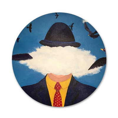 Rene Magritte Badge Καρφίτσα Καρφίτσα Αξεσουάρ για Ρούχα Σακίδιο πλάτης Διακόσμηση δώρο 58mm