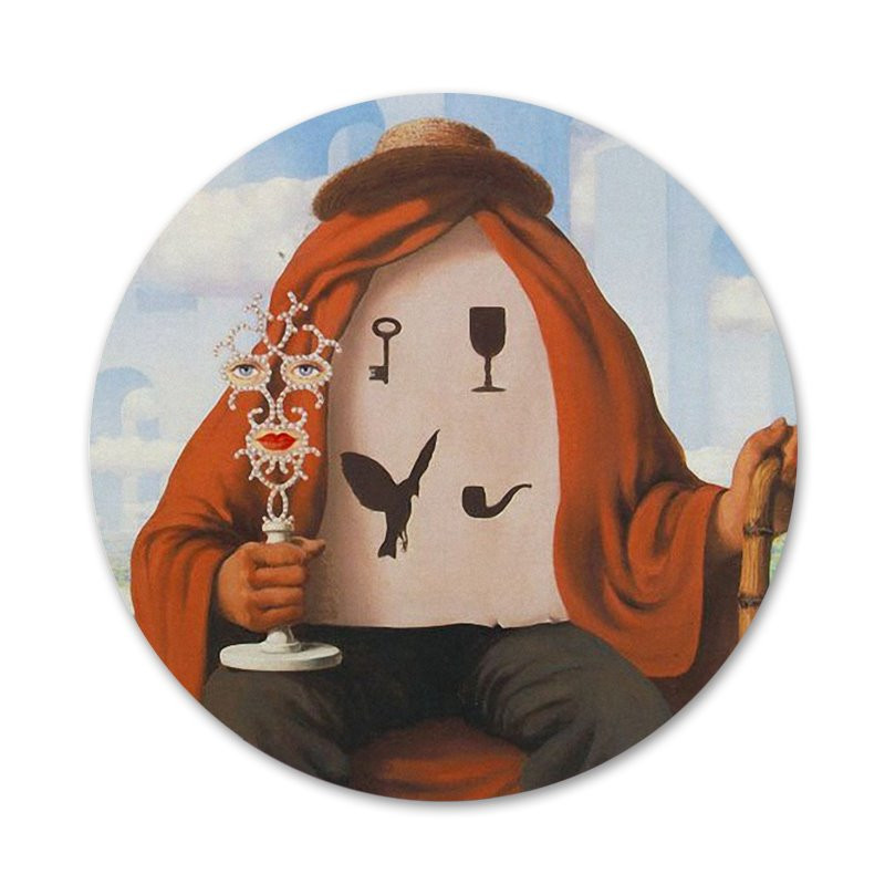 Rene Magritte Badge Καρφίτσα Καρφίτσα Αξεσουάρ για Ρούχα Σακίδιο πλάτης Διακόσμηση δώρο 58mm