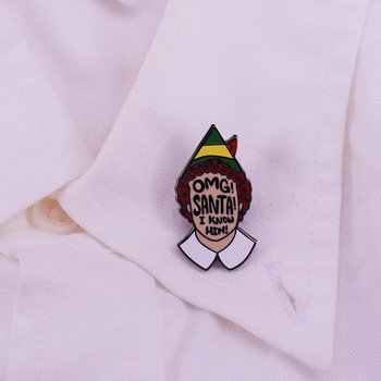 C1625 Забавни коледни емайлирани игли Брошки върху дрехи Значка Чанта Дрехи Игли за ревери Бижута Аксесоари Подаръци