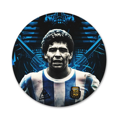 Diego Maradona Piktogramos Smeigtukai Ženkliuko dekoravimas Sagės Metaliniai ženkleliai drabužiams Kuprinės puošimas