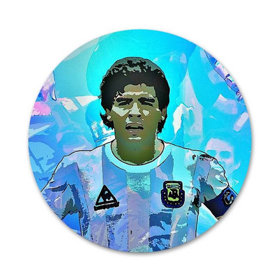 Diego Maradona Piktogramos Smeigtukai Ženkliuko dekoravimas Sagės Metaliniai ženkleliai drabužiams Kuprinės puošimas