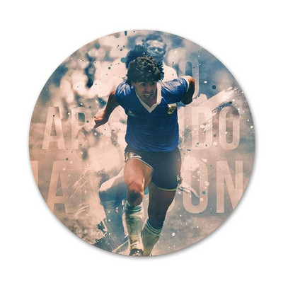 Diego Maradona Piktogramos Smeigtukai Ženkliuko dekoravimas Sagės Metaliniai ženkleliai drabužiams Kuprinės puošimas