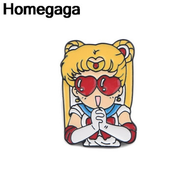 Homegaga Kravata od legure cinka Crtić Cute Pins ruksak odjeća broševi za žene šešir ukras značke medalje D2255