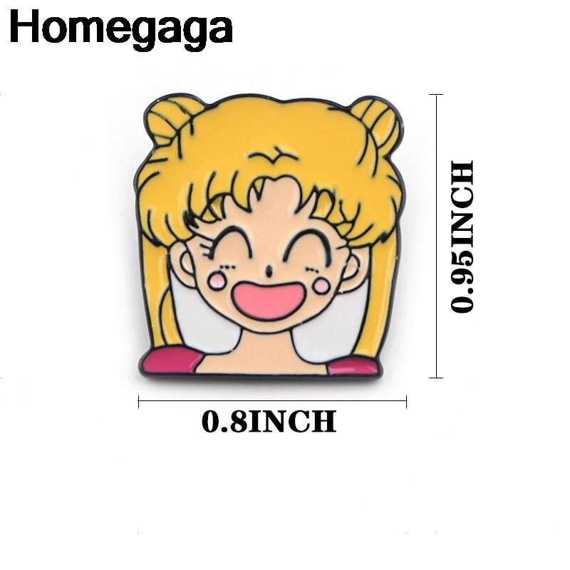 Homegaga Kravata od legure cinka Crtić Cute Pins ruksak odjeća broševi za žene šešir ukras značke medalje D2255