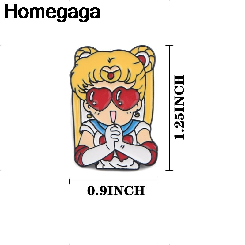 Homegaga Kravata od legure cinka Crtić Cute Pins ruksak odjeća broševi za žene šešir ukras značke medalje D2255
