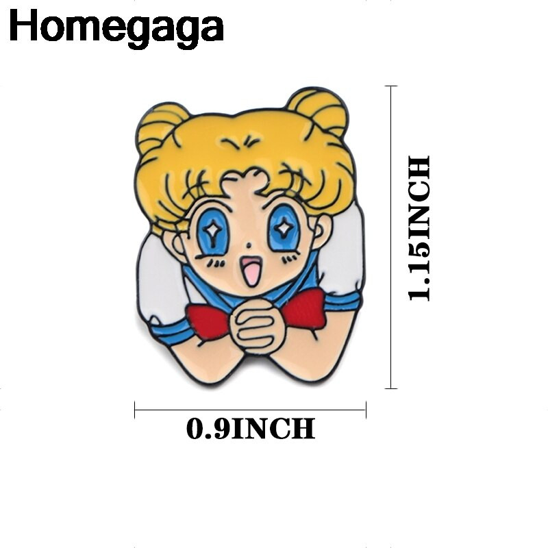 Homegaga Kravata od legure cinka Crtić Cute Pins ruksak odjeća broševi za žene šešir ukras značke medalje D2255