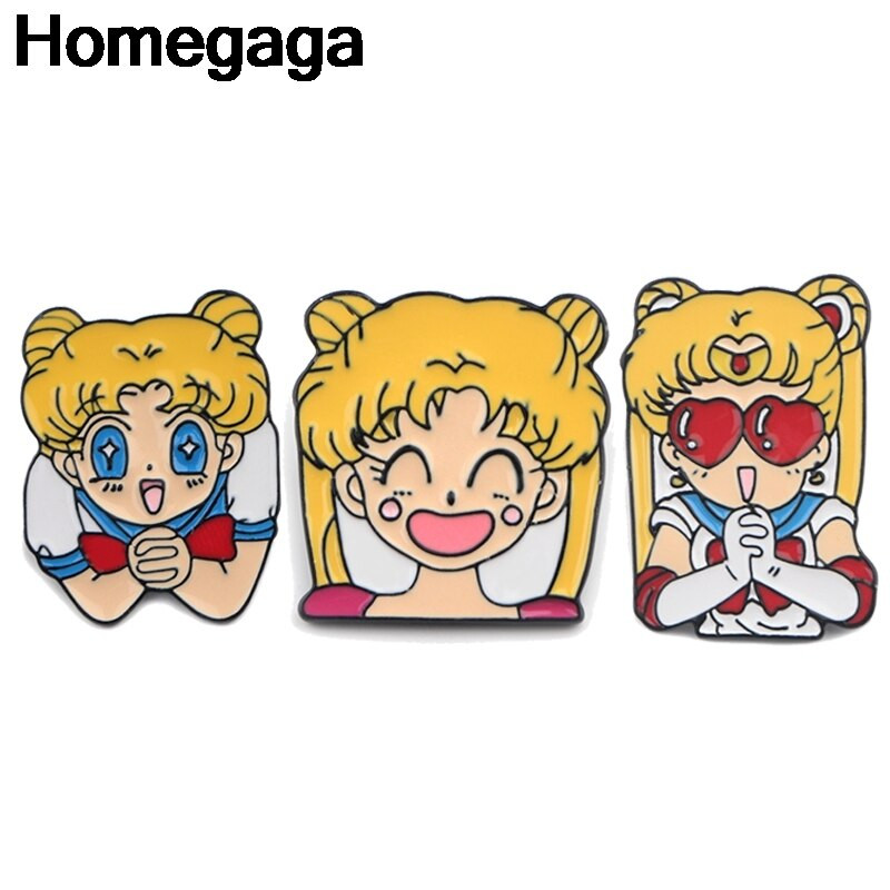 Homegaga Kravata od legure cinka Crtić Cute Pins ruksak odjeća broševi za žene šešir ukras značke medalje D2255