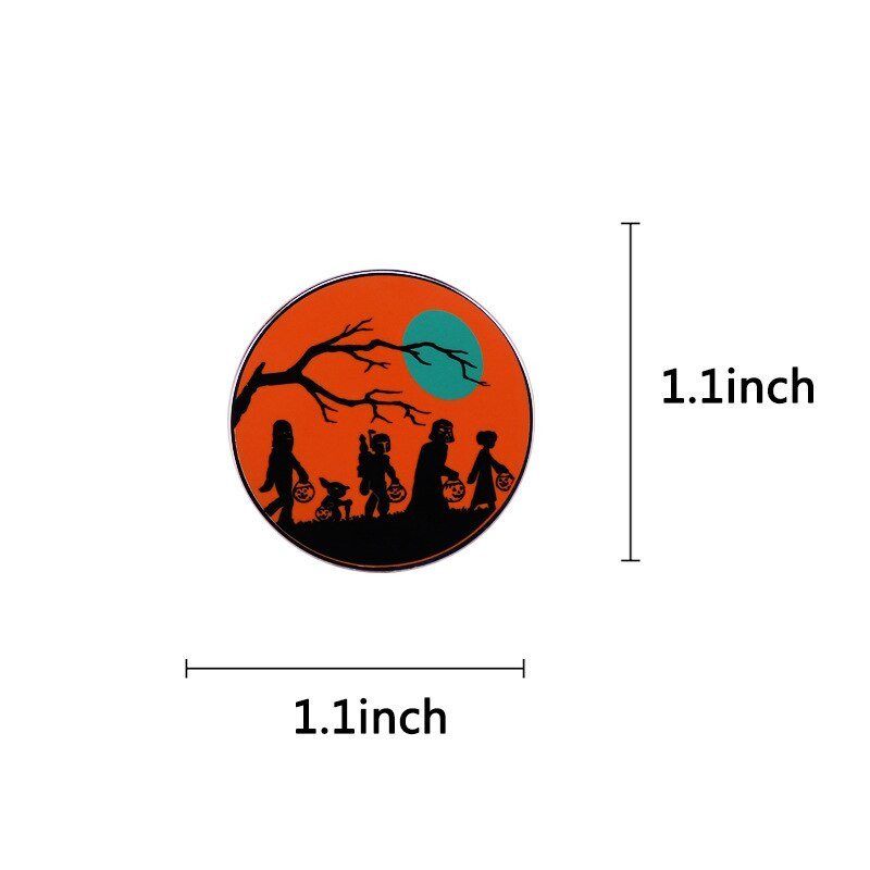 C2008 Halloweeni emailiga reväärinõel Ghost Skull pross Multifilm Õudusmärgi kotid Teksad Lipsunõel Ehted Kingitus