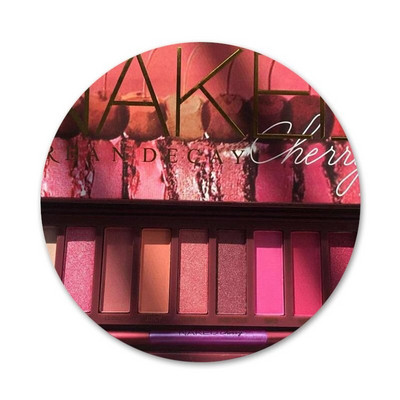 58mm Naked Palette Fashion Glam Machiaj Icoane pentru ochi Ace de decorare insignă Broșe Insigne metalice pentru haine Decorare rucsac