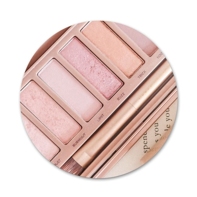 58mm Naked Palette Fashion Glam Machiaj Icoane pentru ochi Ace de decorare insignă Broșe Insigne metalice pentru haine Decorare rucsac