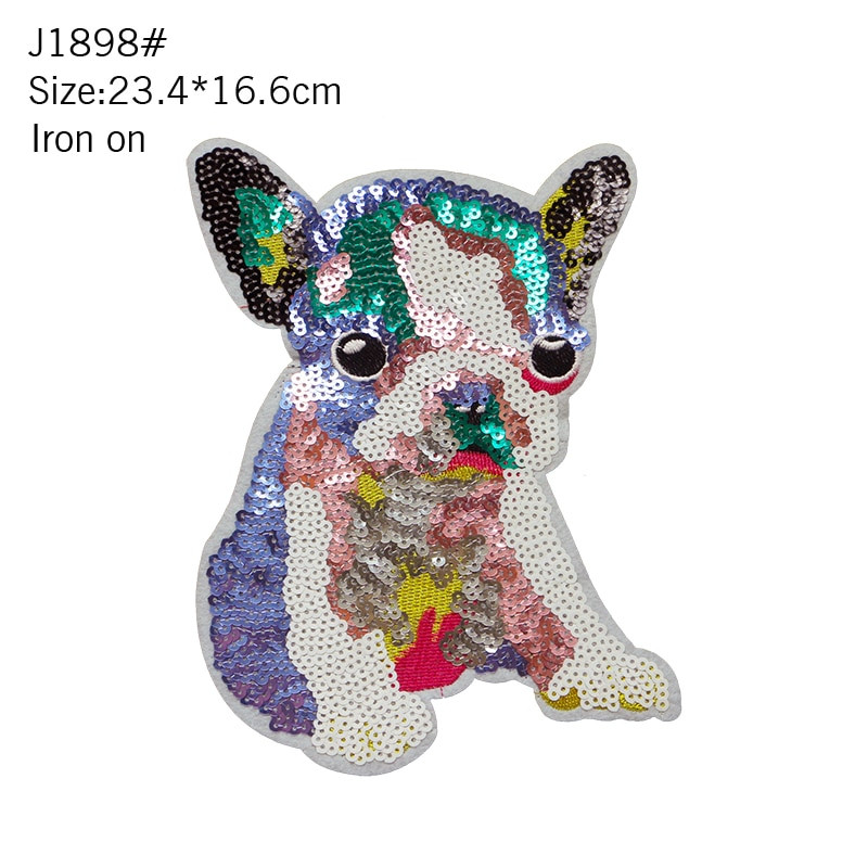 Velika šljokica Heat Transfer Flaster Peglanje odjeće DIY Hot Sticker Swan Dog Superhero Vez Flaster Bedž Majica