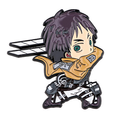 E3866 Japanski broševi na odjeći Značke za revere na ruksaku Broš Manga emajl igla Nakit Titans Attack Anime dodaci