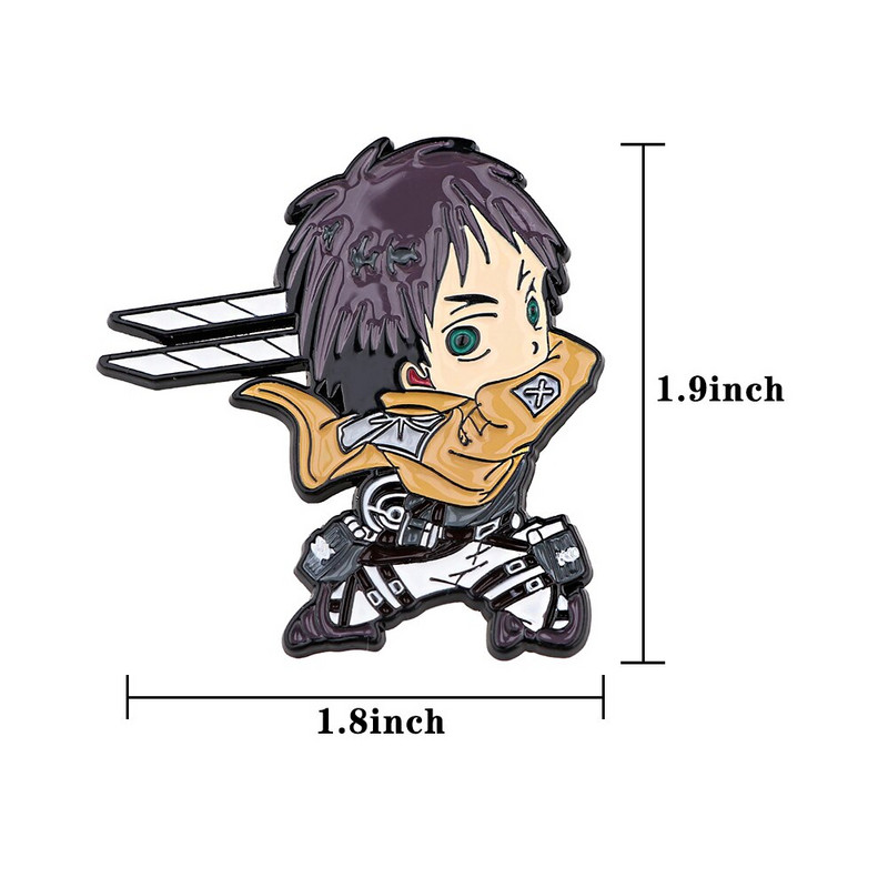 E3866 Japanski broševi na odjeći Značke za revere na ruksaku Broš Manga emajl igla Nakit Titans Attack Anime dodaci