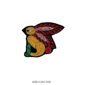 Uradi sam nove visokokvalitetne 3D ručno vezene bedževe, glava ptice, paunovo pero, aplikacija za narukvicu za kaput, broš na hlače