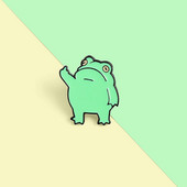 Prilagođena cool životinja, smiješna žaba, emajlirana igla, broševi, igla za torbu, rever, crtić, žaba, značka, ukrasna torba za nakit, značka za poklon