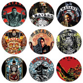 American tv Mayans MC zaštitne ikone Igle Dekoracija značke Broševi Metalne značke za odjeću Dekoracija ruksaka 58 mm