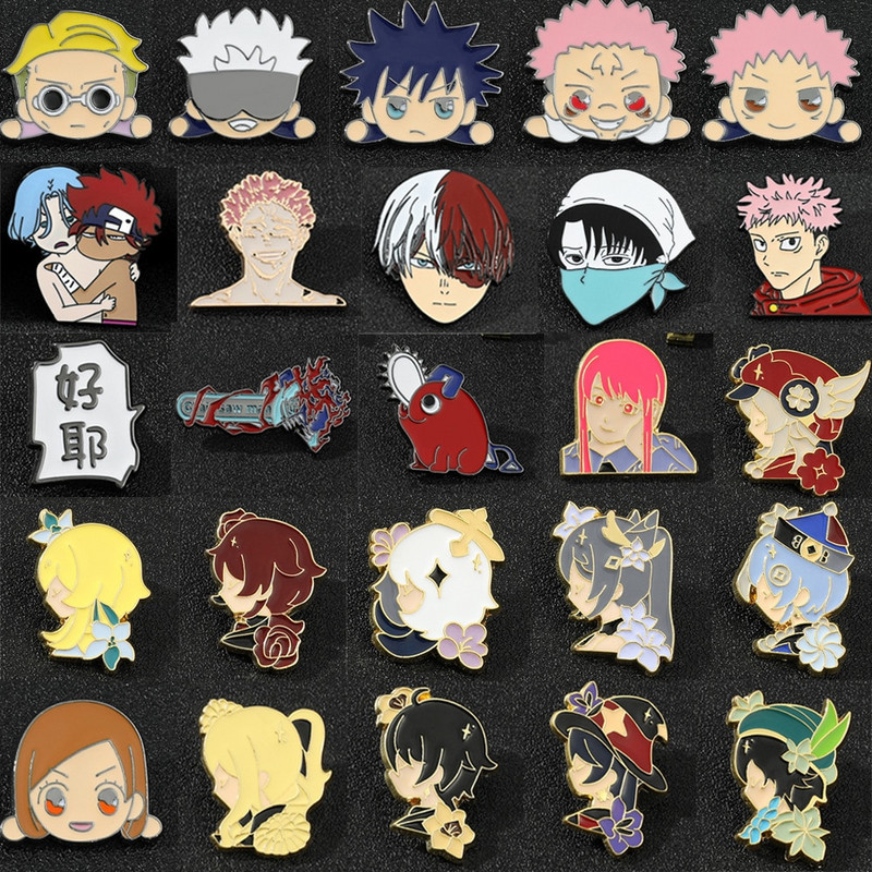 Joc de anime japonez Manga Jujutsu Kaisen Ace emailate Demon Slayer Insigna pentru rucsac guler ace de rever Bijuterii Cadouri pentru prieteni
