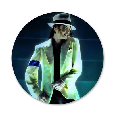 Michael Jackson Tantsukuningas Ikoonid Nõelad Märgikaunistus Prossid Metallist märgid riiete jaoks Seljakoti kaunistus 58mm