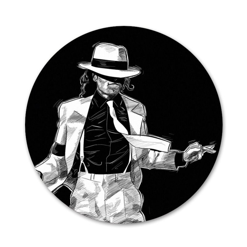 Michael Jackson Tantsukuningas Ikoonid Nõelad Märgikaunistus Prossid Metallist märgid riiete jaoks Seljakoti kaunistus 58mm