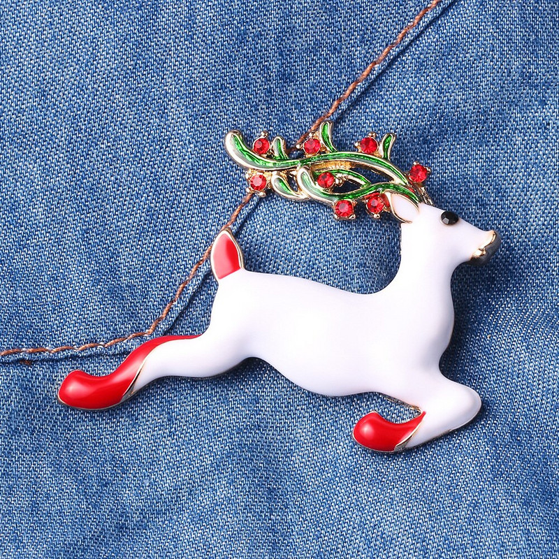 Χριστουγεννιάτικο δώρο DIY Κοσμήματα Μόδα Μεταλλικό Σμάλτο σταγόνας Ανδρικό και Γυναικείο κοστούμι καρφίτσα πέτο Παιδική τσάντα Διακόσμηση Καρφίτσα τάρανδος