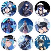 Akame ga KILL Esdeath Icons Καρφίτσες Διακοσμητικό σήμα Καρφίτσες Μεταλλικές κονκάρδες για ρούχα Διακόσμηση σακιδίου πλάτης 58mm