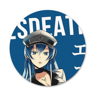 Akame ga KILL Esdeath Icons Καρφίτσες Διακοσμητικό σήμα Καρφίτσες Μεταλλικές κονκάρδες για ρούχα Διακόσμηση σακιδίου πλάτης 58mm