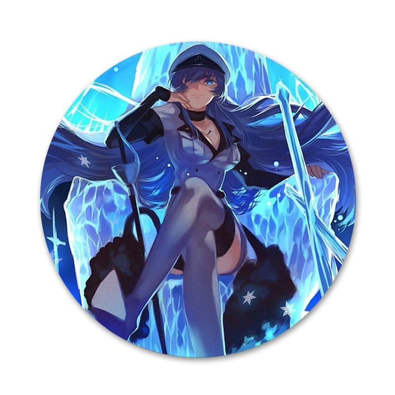 Akame ga KILL Esdeath Icons Καρφίτσες Διακοσμητικό σήμα Καρφίτσες Μεταλλικές κονκάρδες για ρούχα Διακόσμηση σακιδίου πλάτης 58mm