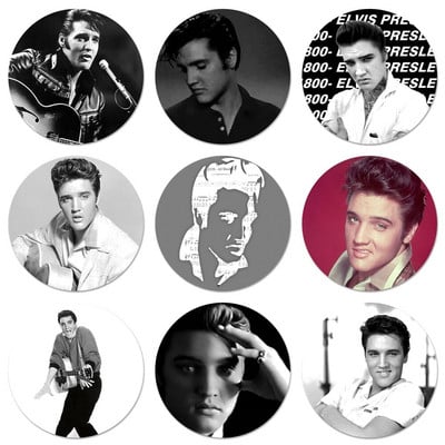 The king of rock Elvis Presley Kiss Badge Καρφίτσα καρφίτσα Αξεσουάρ για ρούχα Σακίδιο πλάτης Δώρο 58mm