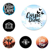 Crno-bijeli Carpe Diem značka broš igla dodaci za odjeću ruksak ukras dar