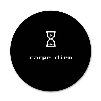 Crno-bijeli Carpe Diem značka broš igla dodaci za odjeću ruksak ukras dar