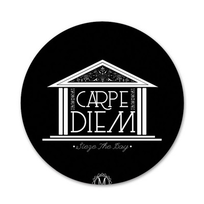 Crno-bijeli Carpe Diem značka broš igla dodaci za odjeću ruksak ukras dar