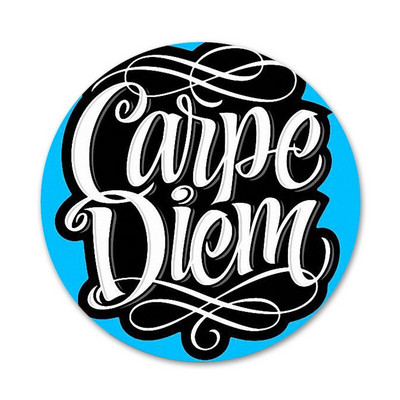 Crno-bijeli Carpe Diem značka broš igla dodaci za odjeću ruksak ukras dar