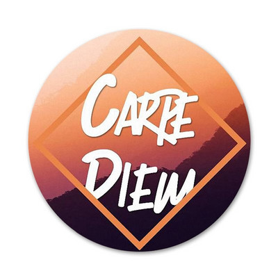 Crno-bijeli Carpe Diem značka broš igla dodaci za odjeću ruksak ukras dar