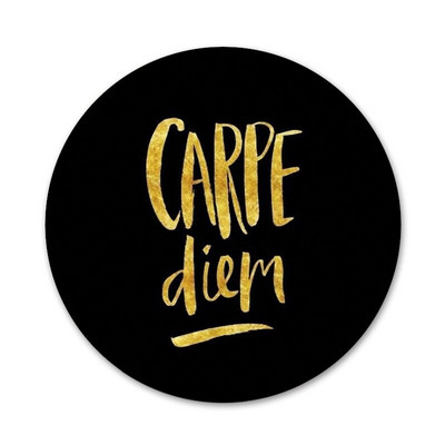 Crno-bijeli Carpe Diem značka broš igla dodaci za odjeću ruksak ukras dar